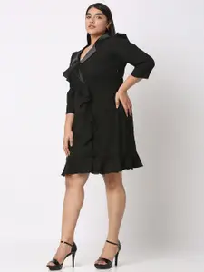 Curves by MISH Georgette A-Line Dress