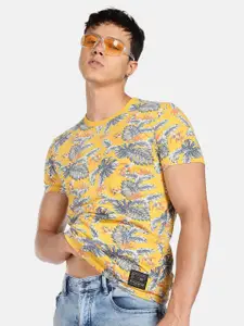 Flying Machine All Over Tropical Print T-Shirt