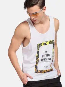 Flying Machine Scoop Neck Cotton T-Shirt