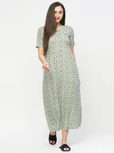 Smarty Pants Floral Printed Pure Cotton Midi Nightdress
