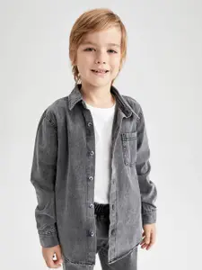 DeFacto Boys Grey Casual Shirt