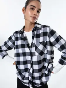 DeFacto Women Buffalo Checks Checked Long Sleeves Casual Shirt
