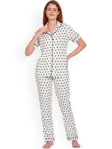MAYSIXTY Women Printed Pure Cotton Night suit