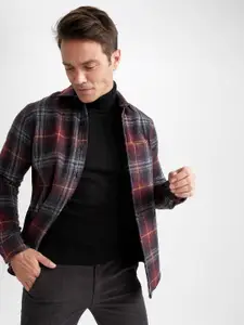 DeFacto Men Tartan Checked Casual Shirt