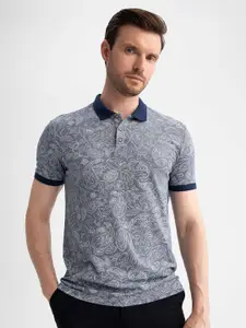 DeFacto Men Printed Polo Collar T-shirt