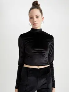 DeFacto Women Crop High Neck T-shirt