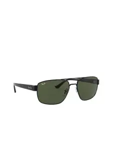 Ray-Ban Men Rectangle Sunglasses with UV Protected Lens- 8056597242899