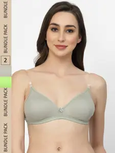 Floret Pack of 2 Non-Padded Non-Wired T-shirt Bra