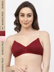 Floret Pack Of 2 Non-Padded Non-Wired T-shirt Bra