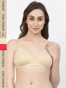 Floret Pack Of 2 Non Padded Non Wired Seamless Bra