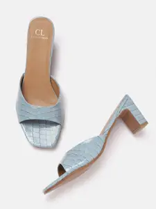 Carlton London Croc Textured Block Heels