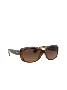 Ray-Ban Women Butterfly Sunglasses with Polarised Lens 8056597210836