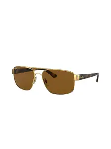 Ray-Ban Men Square Sunglasses with Polarised Lens 8056597242950