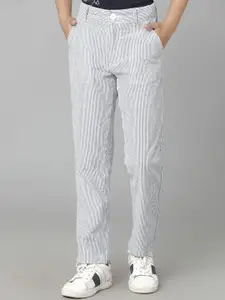 UNDER FOURTEEN ONLY Boys Cotton Striped Trousers