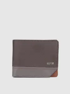 Baggit Men Colourblocked PU Two Fold Wallet With Textured Detail