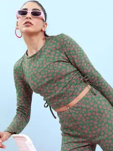 Tokyo Talkies Floral Printed Crop Top