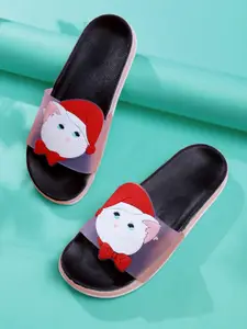 Pampy Angel Women Self Design Rubber Sliders