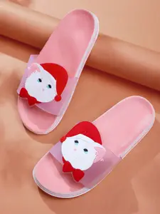 Pampy Angel Women Self Design Rubber Sliders