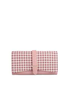 THE CLOWNFISH Dhanvi Women Checked Two Fold Wallet