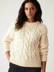 Marks & Spencer Women Cable Knit Pullover