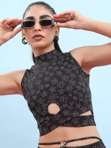 Tokyo Talkies Floral Print Crop Top