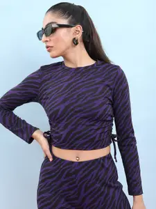 Tokyo Talkies Print Crop Top