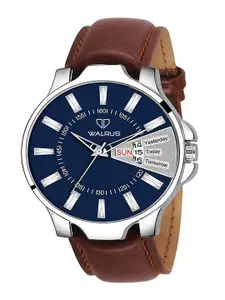 Walrus Men Brass Printed Dial & Leather Straps Analogue Watch WWTM-AST-X-030907