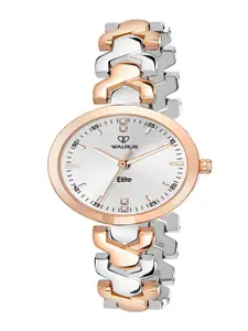 Walrus Women Embellished Dial & Stainless Steel Bracelet Style Straps Analogue Watch