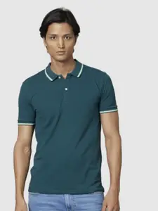 Celio Men Polo Collar Cotton Slim Fit T-shirt