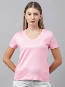 COLOR CAPITAL Women V- Neck T-shirt
