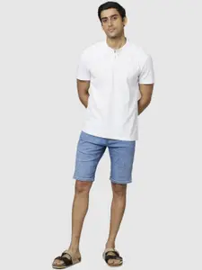 Celio Men Mid-Rise Regular Fit Cotton Denim Shorts