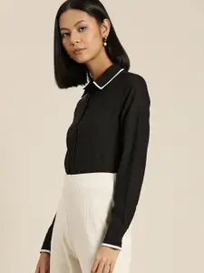 her by invictus Solid Opaque Casual Shirt