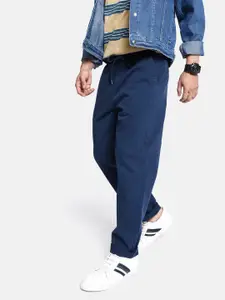 The Roadster Lifestyle Co. Men Blue MCW Nostalgic Back to School Work To Lounge Trousers