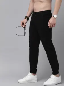 The Roadster Life Co. Men Solid Mid-Rise Joggers Trousers