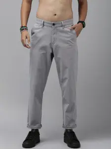 The Roadster Lifestyle Co. Men Loose Fit Low-Rise Trousers
