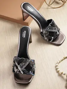 Anouk Sequin Embellished Party Slim Heels