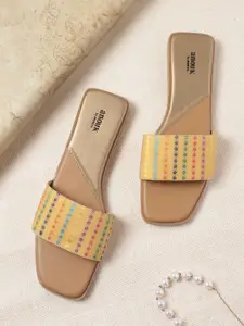 Anouk Women Woven Design Open Toe Flats