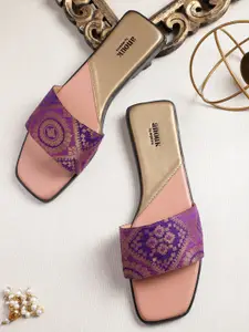 Anouk Women Woven Design Ethnic One Toe Flats