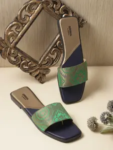 Anouk Women Woven Design Ethnic Open Toe Flats