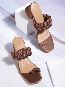 CORSICA Women Block Sandals with Braided Strap