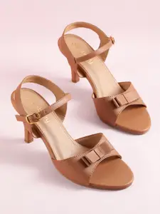 DressBerry Slim Heeled Sandals with Bows