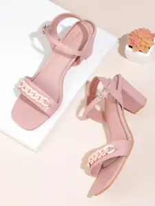 DressBerry Chain Detail Block Heels