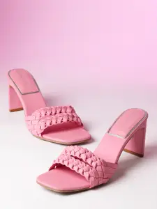 DressBerry Textured Block Heels