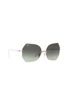 Ray-Ban Women Oversized Sunglasses with UV Protected Lens 8056597460620
