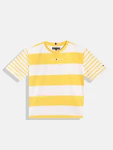 Tommy Hilfiger Boys Pure Cotton Striped T-shirt