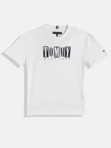Tommy Hilfiger Boys Pure Cotton Brand Logo Printed T-shirt