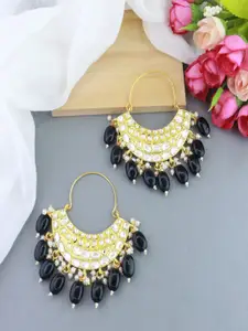 I Jewels Gold-Plated Contemporary Chandbalis Earrings