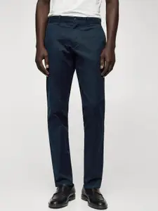 MANGO MAN Solid Slim Fit RegularChinos Trousers