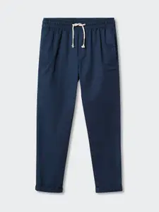 Mango Kids Boys Pure Cotton Mid-Rise Trousers