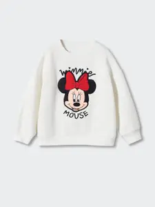Mango Kids Girls Minnie Mouse Printed Sustainable Sweatshirt